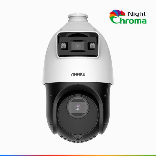 NightChromaTM NCT400 2 in 1 Dual Lens PTZ Security IP Camera