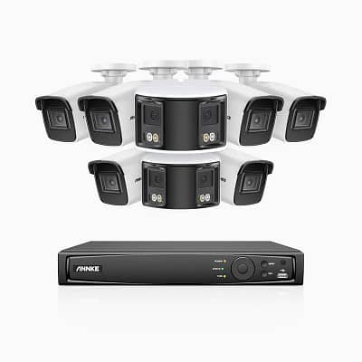 HDCK680 – 8 Channel PoE NVR Security System with Six 4K Cameras & Two 6MP Dual Lens Panoramic Camera
