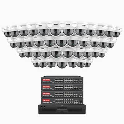 AZH800 – 4K 64 Channel 40 Camera PoE Security System, 4X Optical Zoom